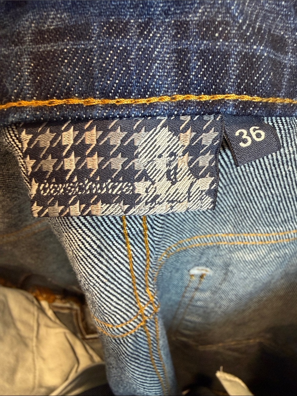 derSchutze “Gallery” laser Printed Baggy Denim Y2K Wide Leg Jeans Size 36 NWOT - Picture 5 of 6